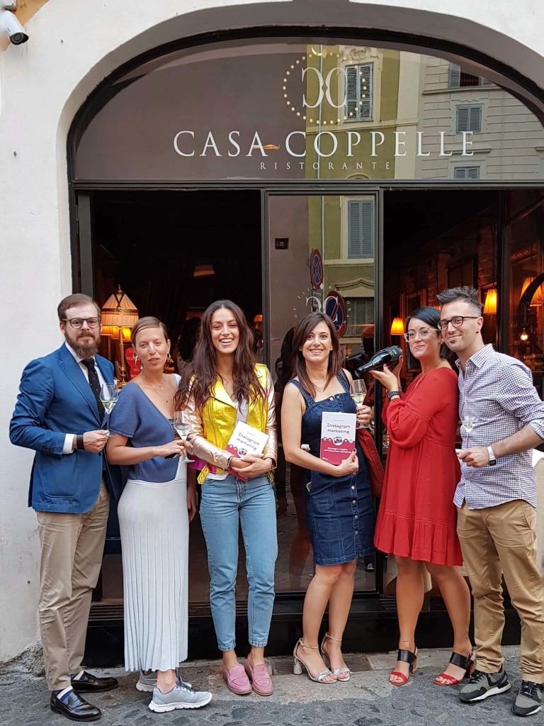 Da sx: Matteo Molle, Paola Buzzini, Desiree Popper, Erica Firpo, Ilaria Barbotti, Francesco Sarubbo a Casa Coppelle
